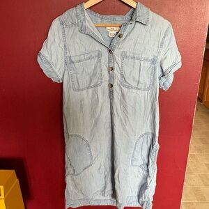 Vineyard Vines Chambray Utility Shirt Dress with pockets Denim Size 12
